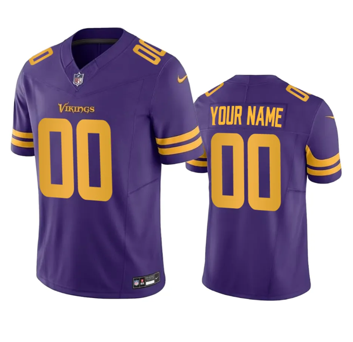 Minnesota Vikings Active Player custom Purple 2023 F.U.S.E. Color Rush Stitched Jersey